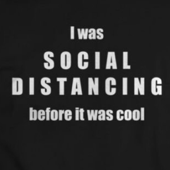 “ I was social distancing before it was cool” tee - Picture 2 of 2